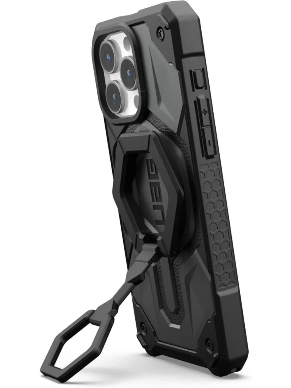 Magnetic Phone Ring Stand - MagSafe Compatible, Sleek Black Design, Hands-Free